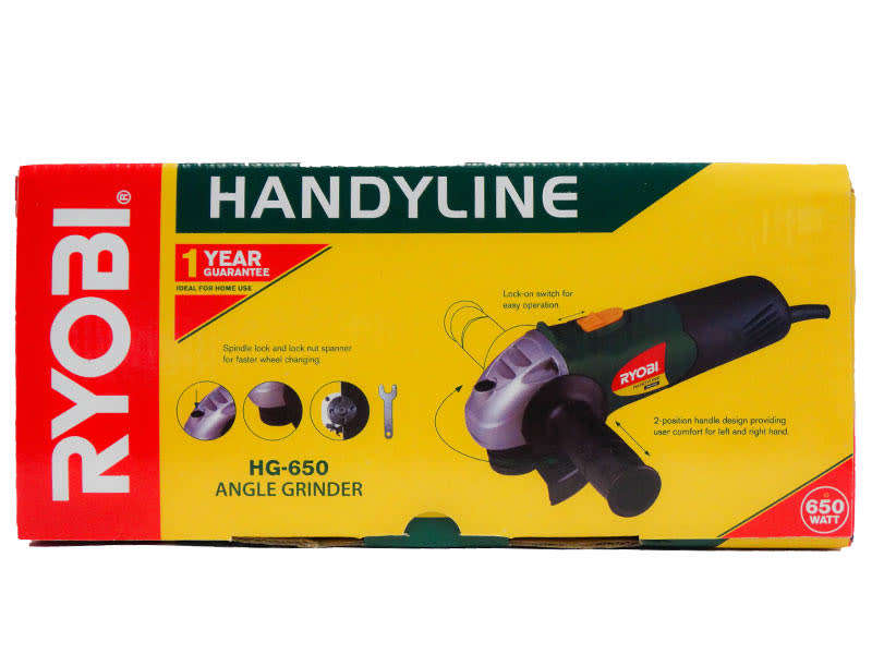 Ryobi 650W Angle Grinder 115Mm (Hg-650)