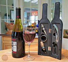 Wine Bottle Shaped Corkscrew & Accessory Gift Set - 5 Piece
