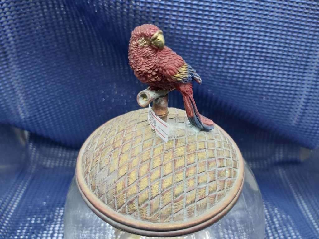 Vintage Globe With Parrot--Ornament