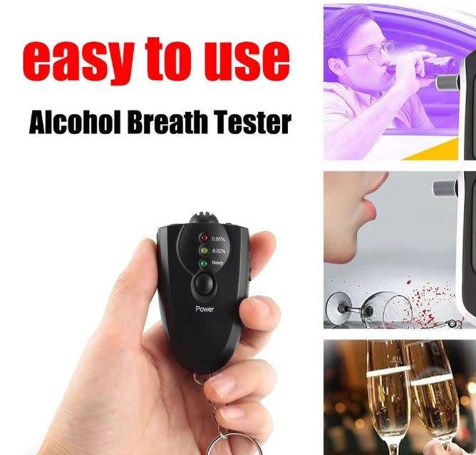 Portable Mini Keychain Design LED Alcohol Breath Tester Breathalyzer
