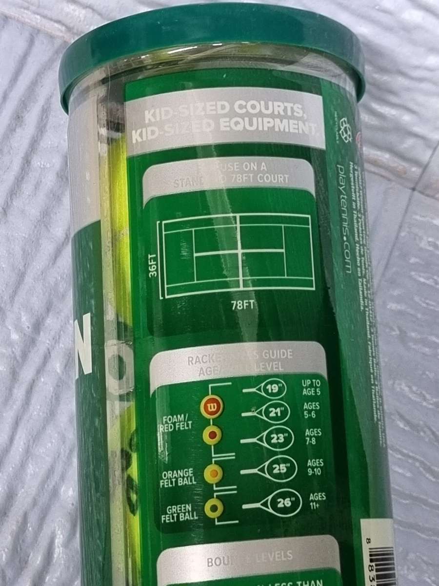 Wilson US  open tennis balls  green set of 3