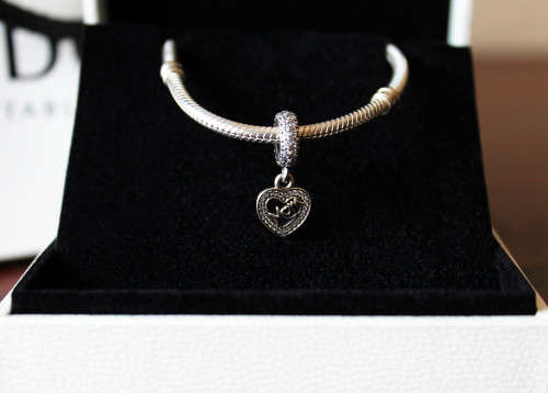 Pandora 19cm charm bracelet with charm