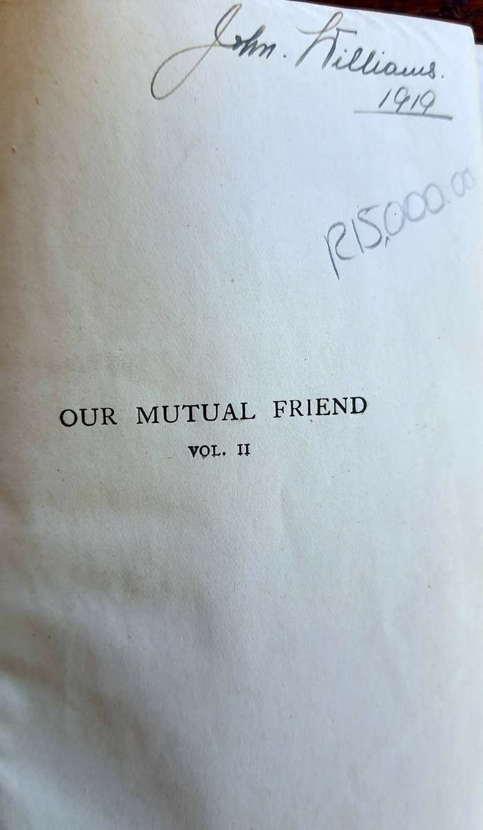 CHARLES DICKENS - EXSTREAMLY RARE, 1ST EDITION, - OUR MUTUAL FRIEND VOL. II