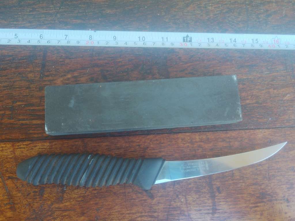 ANTIQUE WEEK #31 - hunting stroke knife and stone sharpener