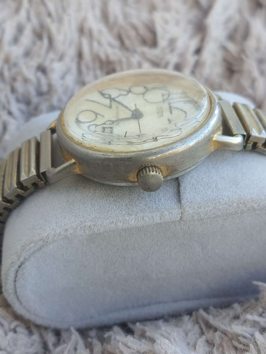 #10 MOTHER OF PEARL CITIZEN ANTIMAGNETIC VINTAGE LADIES/MENS ELASTIC STRAP WATCH