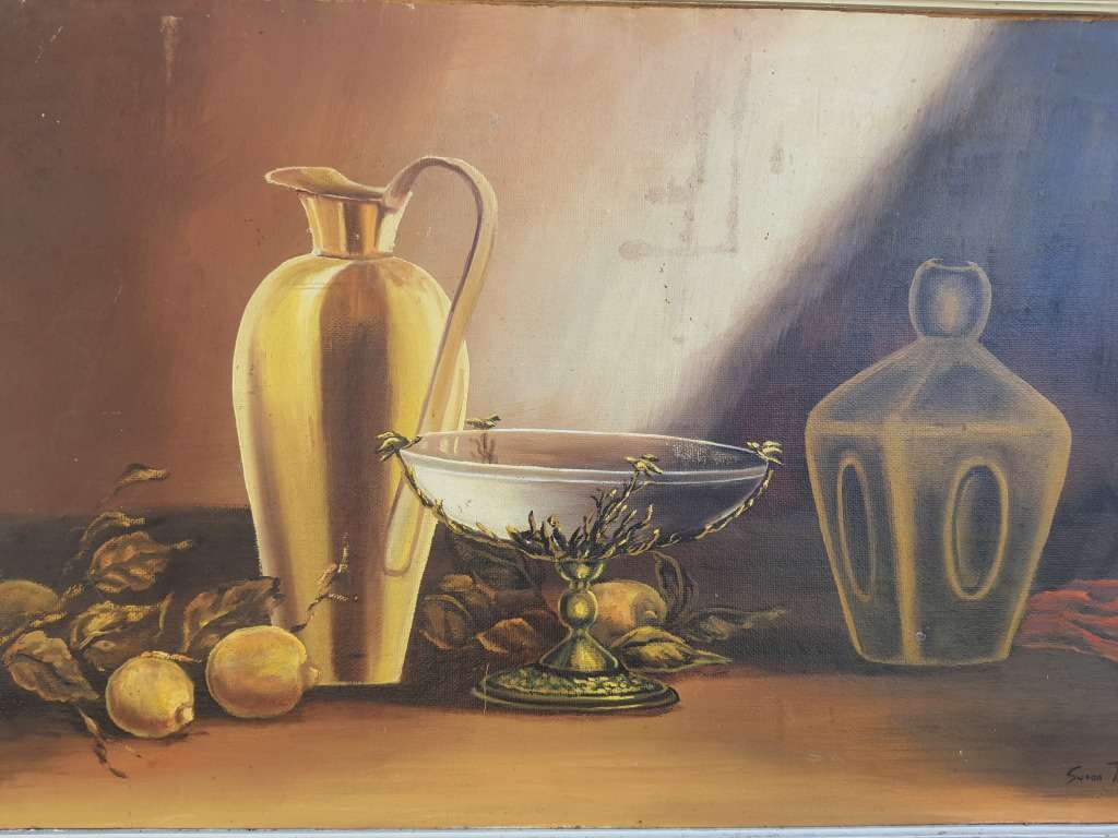 #43 - 650CMX950CM LARGE STILL LIFE - SUSAN TRUSTER - PAINTING!