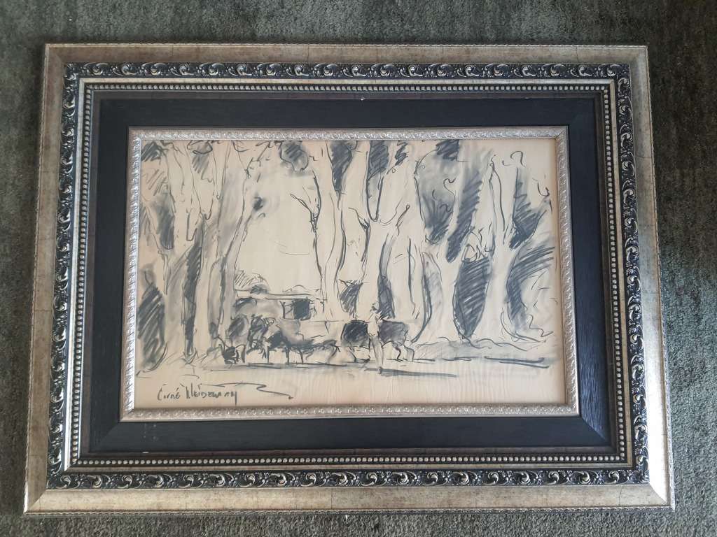 #30 VERY LARGE Framed Art Piece By Artist Corne Weideman and covered by glass 1200CMX900CM LARGE!!!