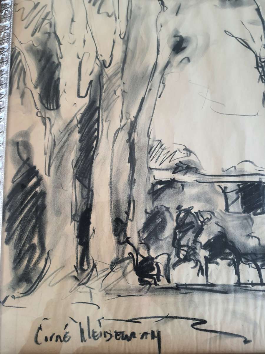 #30 VERY LARGE Framed Art Piece By Artist Corne Weideman and covered by glass 1200CMX900CM LARGE!!!