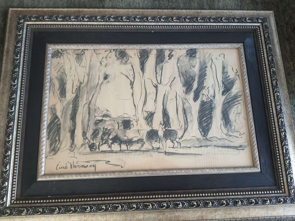 #30 VERY LARGE Framed Art Piece By Artist Corne Weideman and covered by glass 1200CMX900CM LARGE!!!