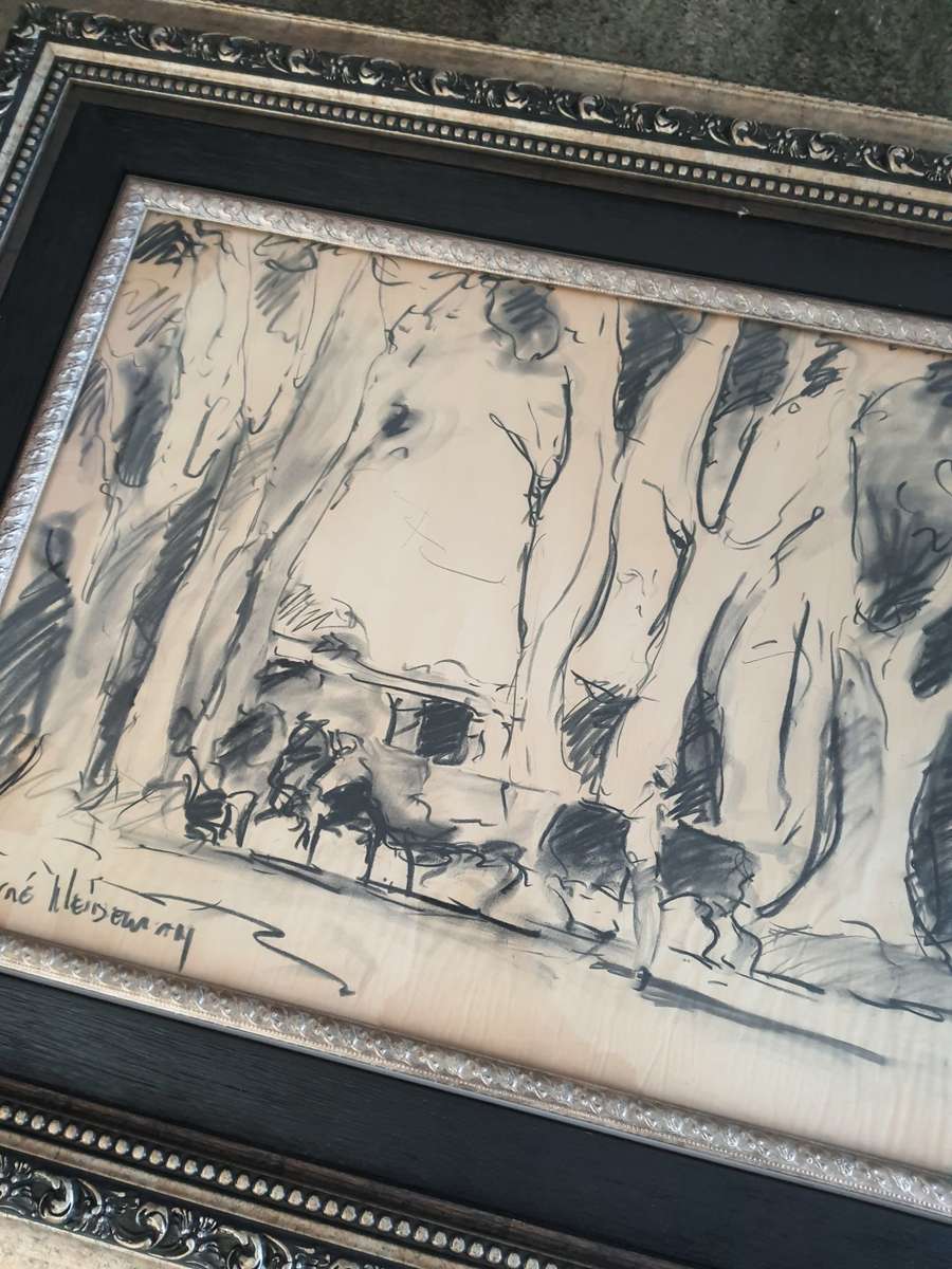 #30 VERY LARGE Framed Art Piece By Artist Corne Weideman and covered by glass 1200CMX900CM LARGE!!!