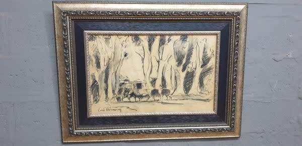 #30 VERY LARGE Framed Art Piece By Artist Corne Weideman and covered by glass 1200CMX900CM LARGE!!!