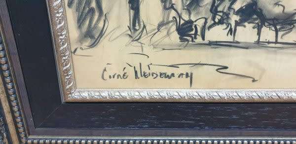 #30 VERY LARGE Framed Art Piece By Artist Corne Weideman and covered by glass 1200CMX900CM LARGE!!!