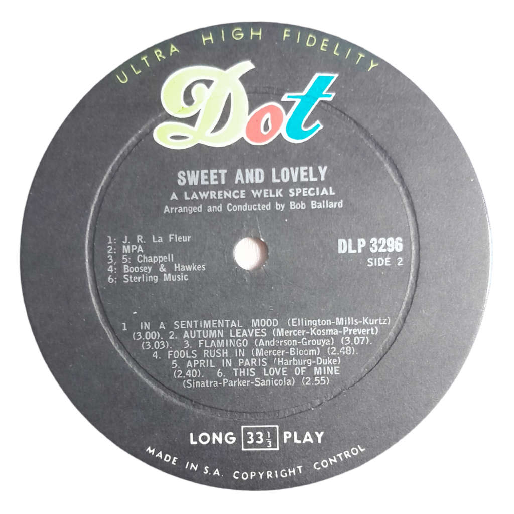 1960 Lawrence Welk - A Lawrence Welk Special: Sweet And Lovely - Vinyl, 7`, 33 RPM - Jazz - Very Goo