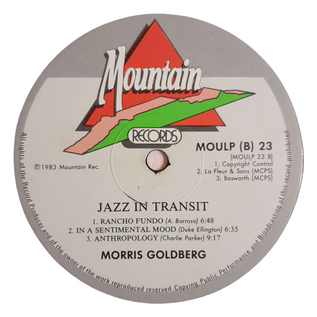 1983 Morris Goldberg - Jazz In Transit - Vinyl, 7`, 33 RPM - Jazz - Very Good - With Cover