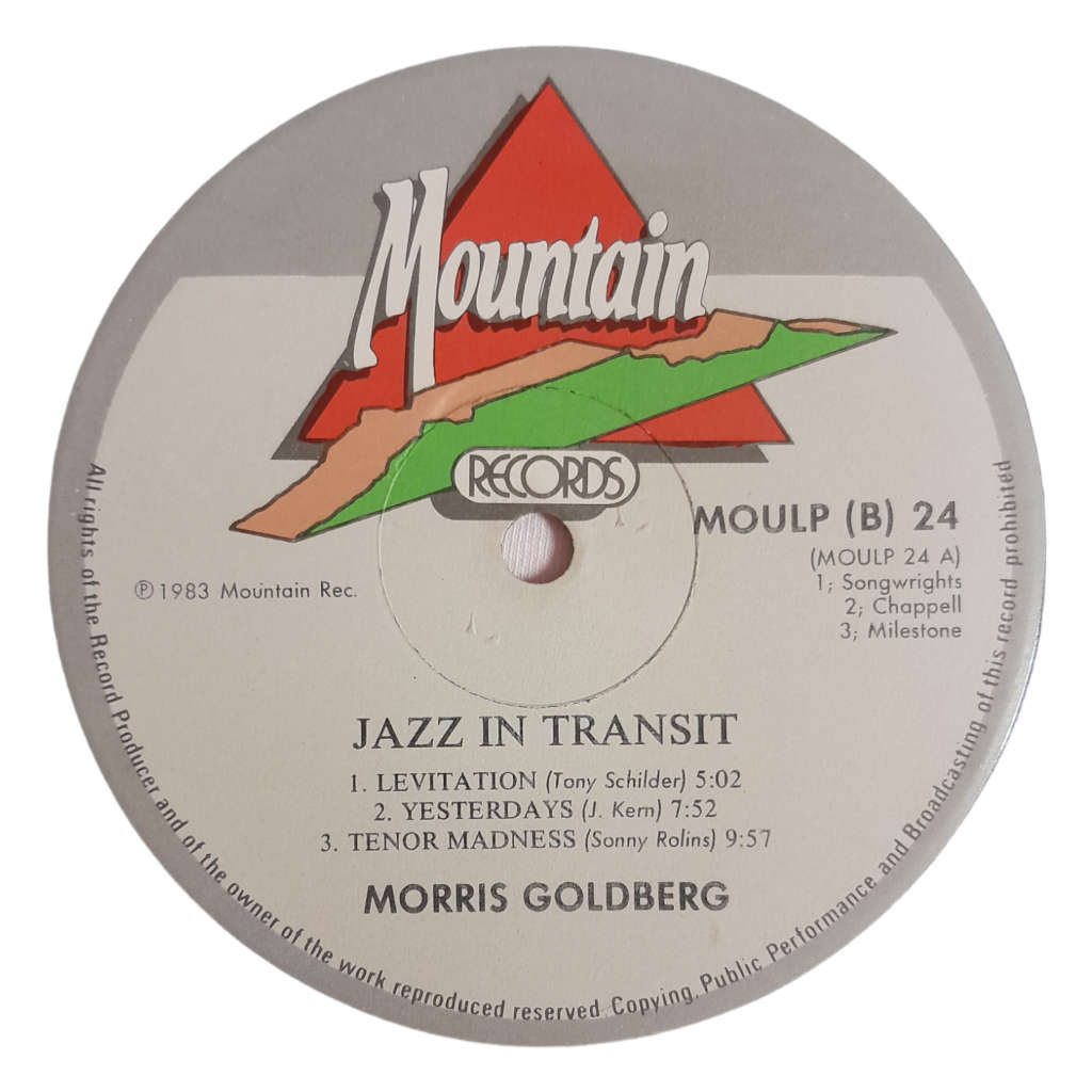 1983 Morris Goldberg - Jazz In Transit - Vinyl, 7`, 33 RPM - Jazz - Very Good - With Cover