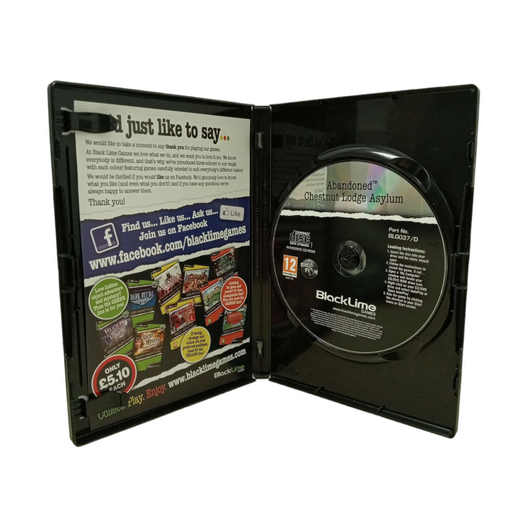 Abandoned - Chestnut Lodge Asylum, Hidden Object Game PC (CD)