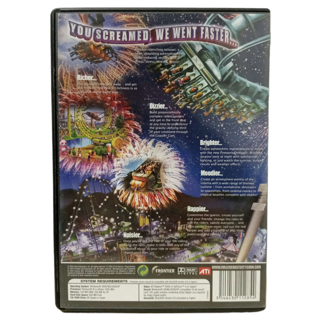 Roller Coaster Tycoon 3 PC (CD)