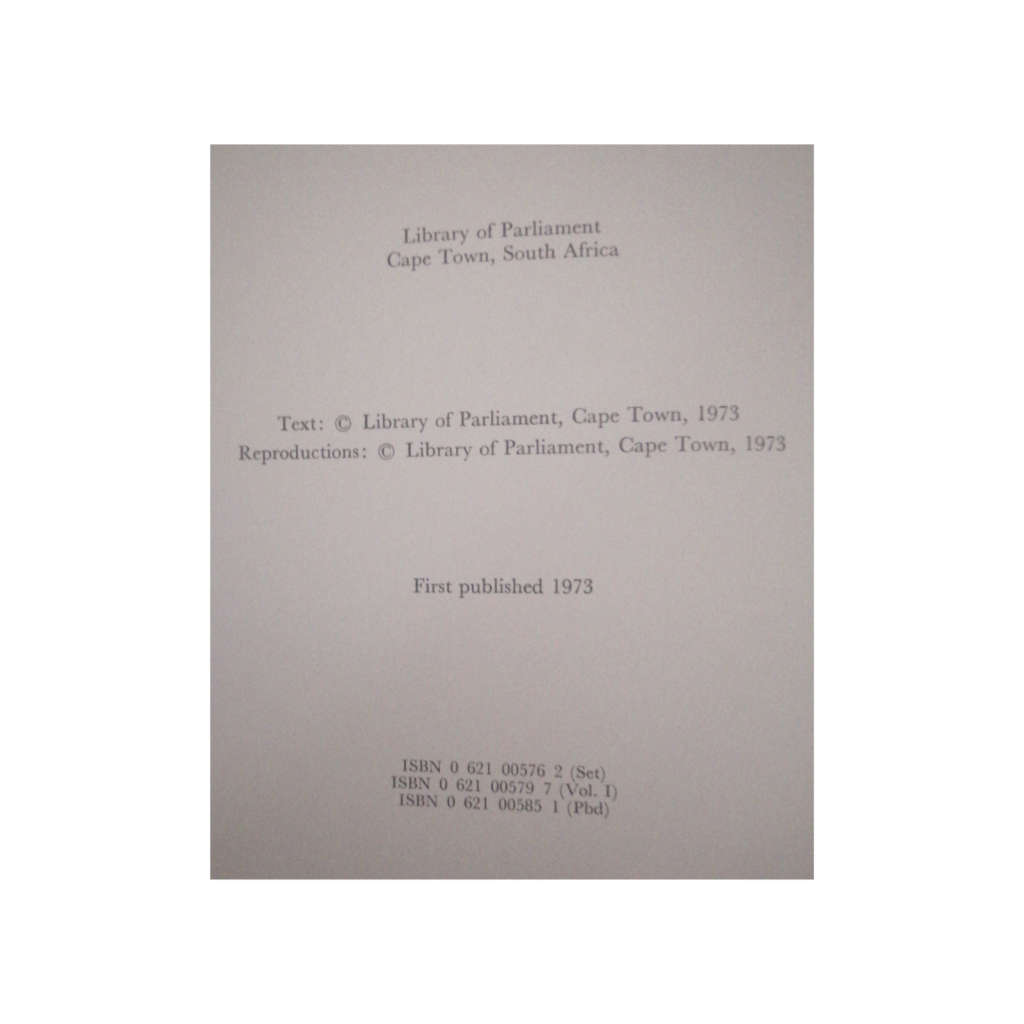 1973 Francois Le Vaillant- Traveller In South Africa And His Collection Of 165 Paintings from 1781-1