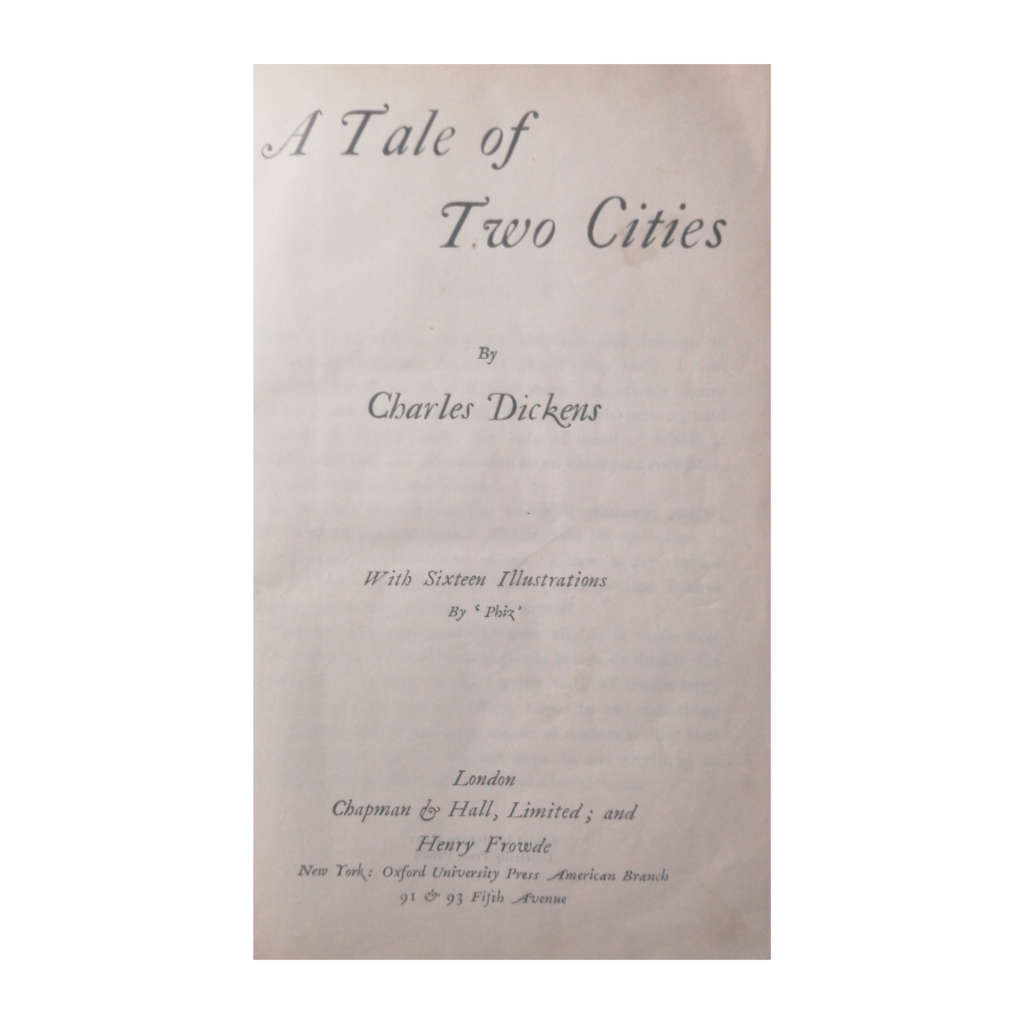 A Tale Of Two Cities by Charles Dickens Hardcover w/o Dustjacket