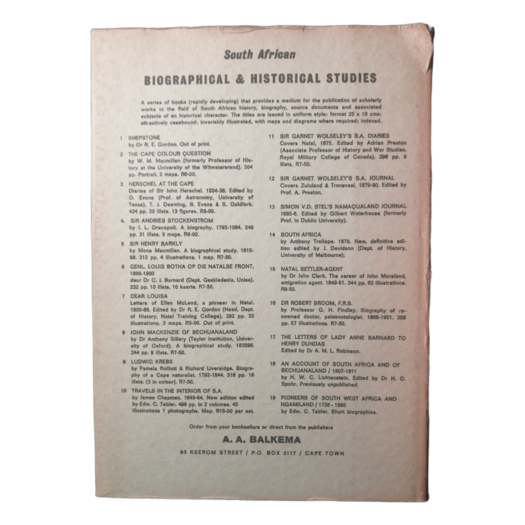 1973 Irish Settlers To The Cape by Graham Brian Dickason Hardcover w/Dustjacket