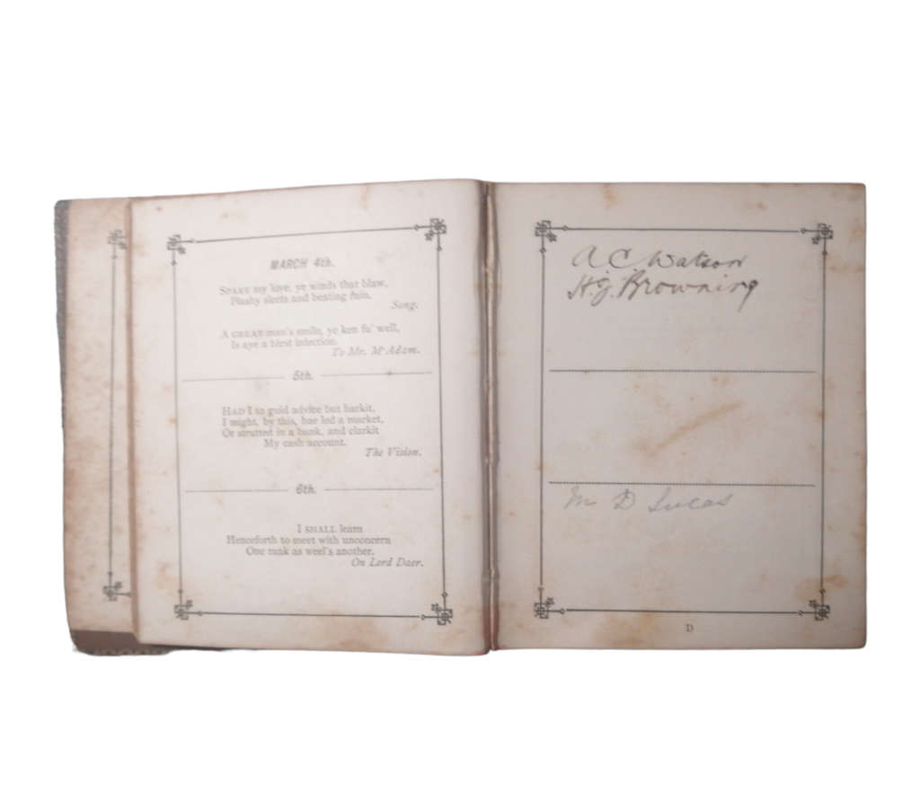 Birthday Chimes From Burns 1890`s Hardcover w/o Dustjacket