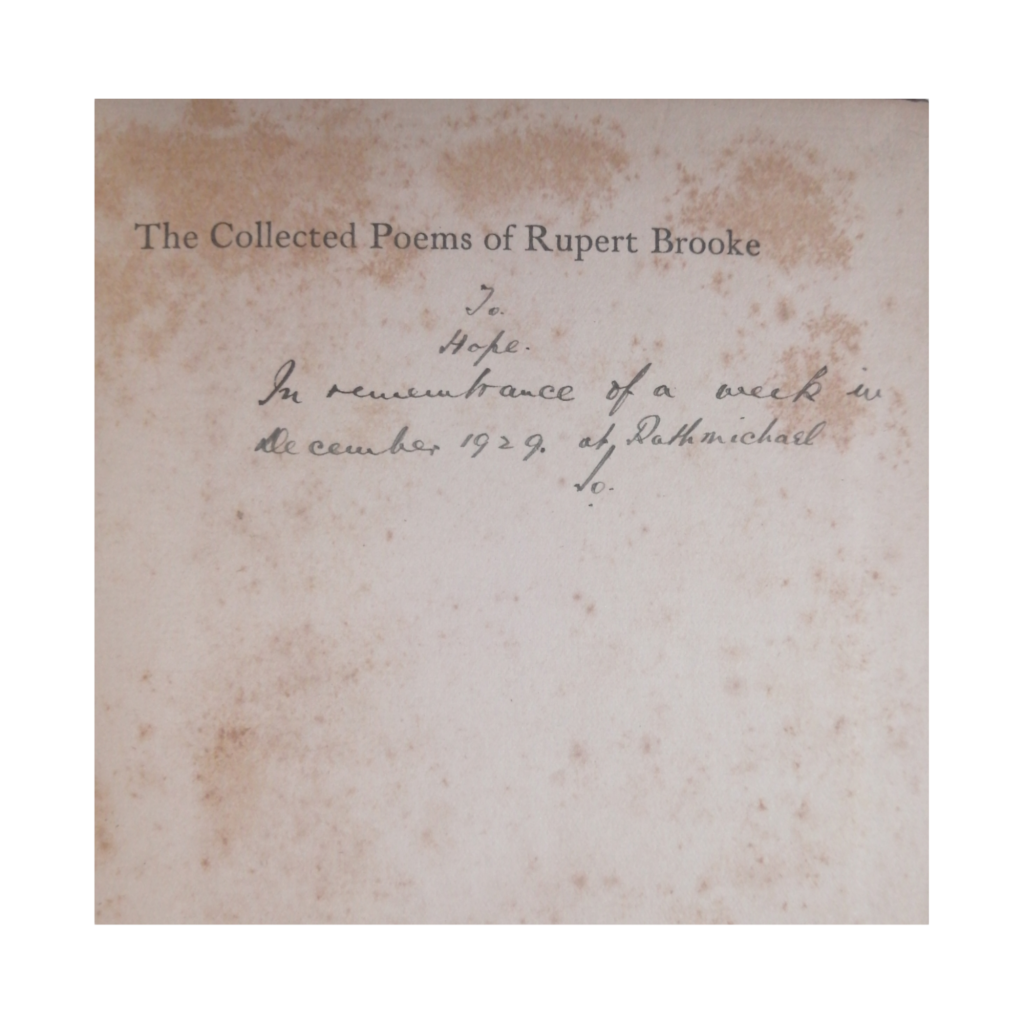 1928 The Collected Poems Of Rupert Brooke With A Memoir Hardcover w/o Dustjacket