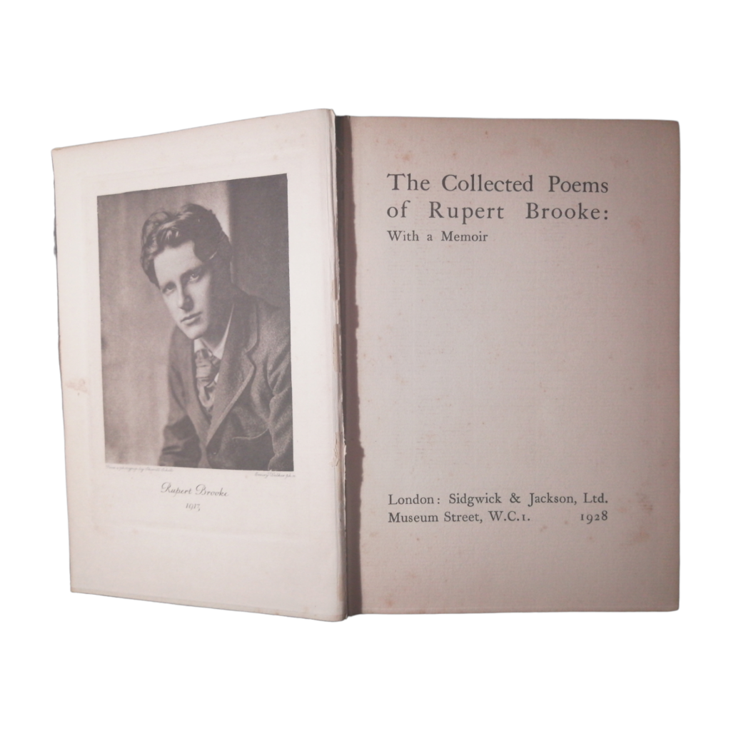 1928 The Collected Poems Of Rupert Brooke With A Memoir Hardcover w/o Dustjacket
