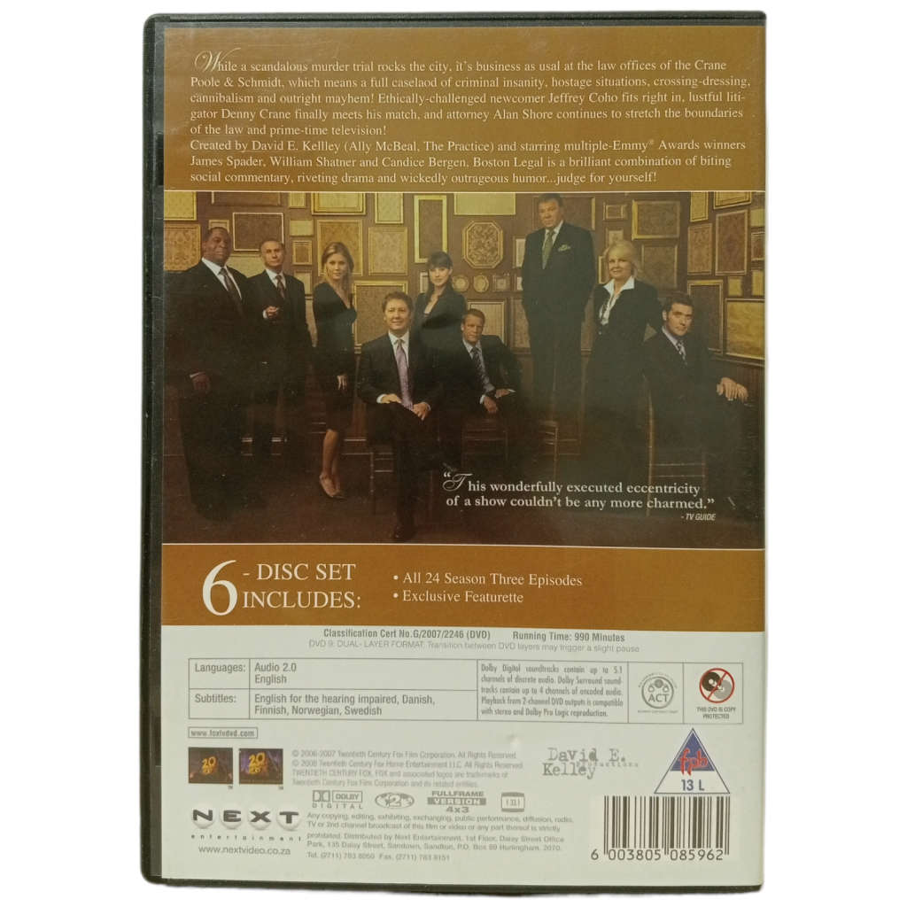 Boston Legal: Season 3 DVD