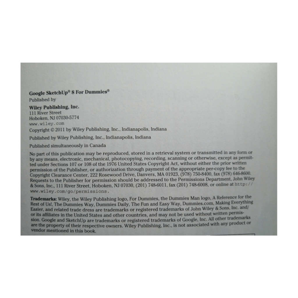 Google SketchUp 8 For Dummies by Aidan Chopra 2011 Softcover