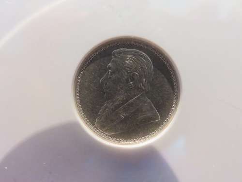 1893 ZAR SILVER 6 PENCE NGC GRADED MS61 | PERFECT UNC |