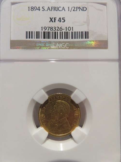 1894 ZAR GOLD HALFPOND NGC Graded XF45 | FUN IS BACK @ R1 Start