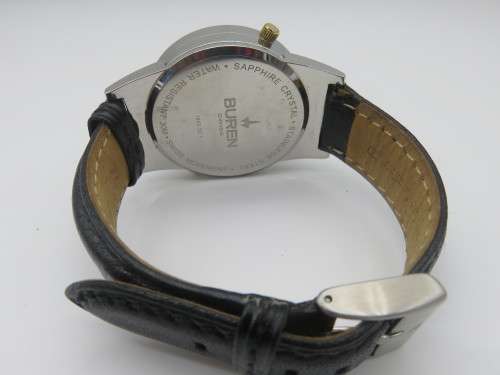 Buren Axis Mens Watch Swivel 2 Watches in 1 with Leather Strap - Beautiful | Fun R1 Start |