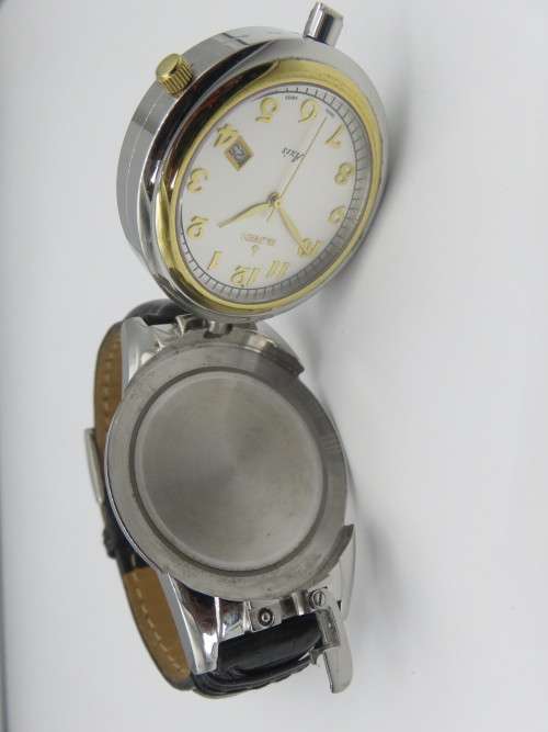 Buren Axis Mens Watch Swivel 2 Watches in 1 with Leather Strap - Beautiful | Fun R1 Start |