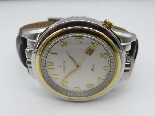 Buren Axis Mens Watch Swivel 2 Watches in 1 with Leather Strap - Beautiful | Fun R1 Start |