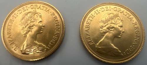 1982 Queen Elizabeth II British Gold Sovereign - 8 Grams Gold 22 Carat