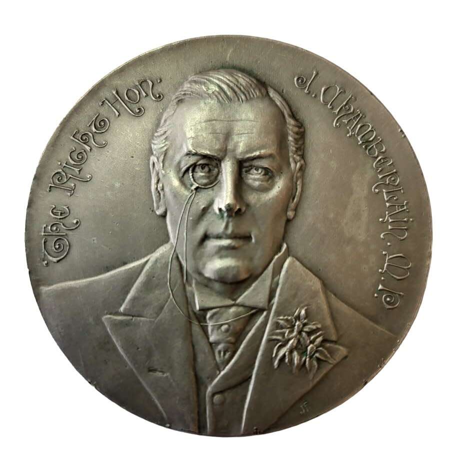 South Africa Large Silver Medal Joseph Chamberlain To South Africa 1903