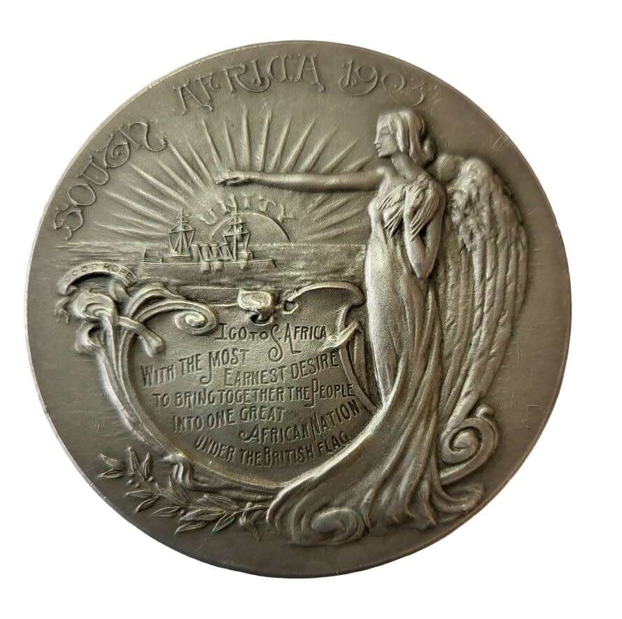 South Africa Large Silver Medal Joseph Chamberlain To South Africa 1903