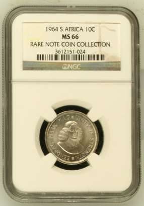 1964 SA Silver 10 Cents NGC Graded MS66 ### High Grade # FUN Ends Friday 8pm #