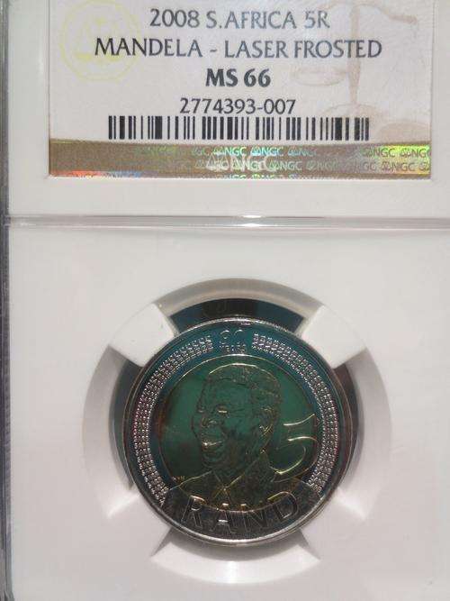 ### Laser Frosted MS66 ### Mandela 90th Birthday R5 Laser Frosted NGC MS66 ## R1 Start