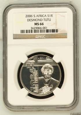 2006 Desmond Tutu Protea R1 Silver NGC MS66 ### ULTRA RARE IN UNC # HIGH GRADE # R1 Start