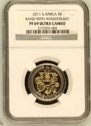 2011 SARB 90th Anniversary R5 NGC PF69 Ultra Cameo ### YES PROOF 69 ### FUN IN JAN ###