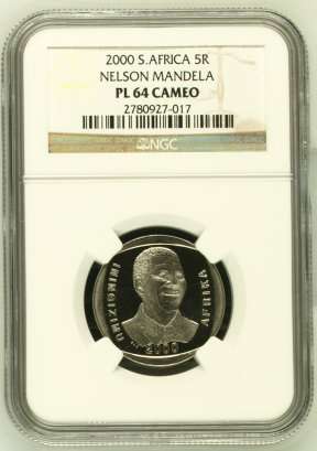 2000 Mandela R5 NGC PL64 Cameo # FUN ends FRIDAY 4pm #