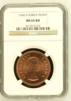 1960 SA Union Penny NGC Graded MS65 RED # PERFECT Mint State 65 # FUN ends FRIDAY 8pm #