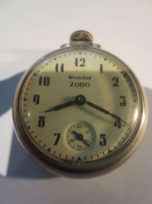Westclox ZOBO OLD Pocket Watch Made in CANADA Works Perfectly Fine Boer War FUN on FRIDAY