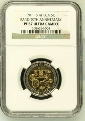 2011 SARB 90th Anniversary R5 NGC PF67 Ultra Cameo ### YES PROOF 67 # FUN ends FRIDAY 4pm #