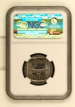 1994 Mandela Inauguration R5 NGC MS62 # FUN ends FRIDAY 8pm #