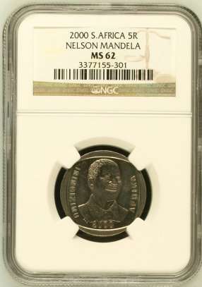 2000 Mandela R5 NGC MS62 # PERFECT UNC # Fun Ends Friday 8pm #