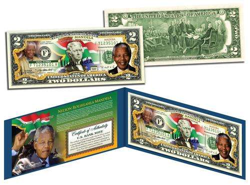 Nelson Mandela Colourized $2 Note | Free Courier Shipping
