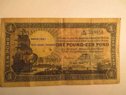 1944 J Postmus ONE POUND NOTE | RARE | FUN SUNDAY |