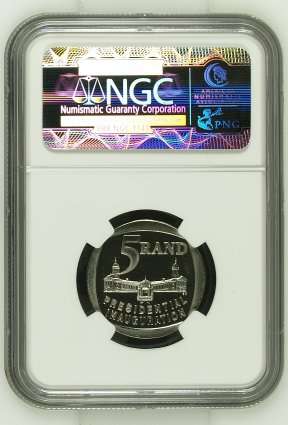 1994 Mandela Inauguration R5 NGC Proof 68 Ultra Cameo | FUN SUNDAY |